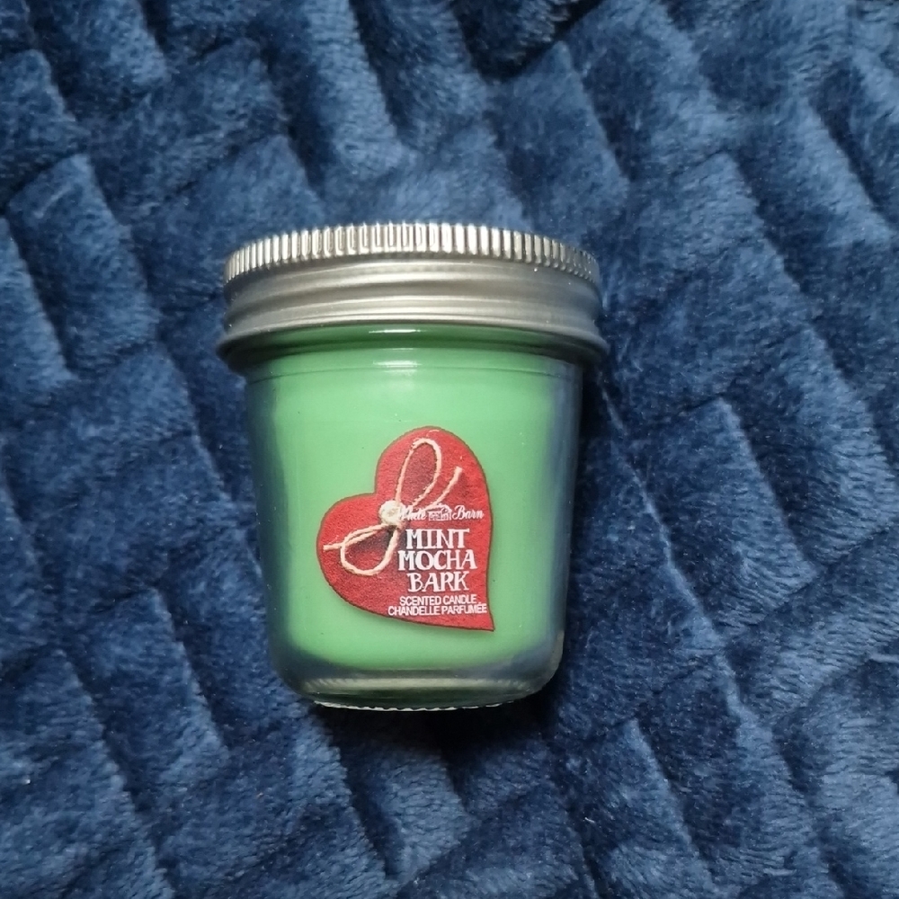 Mint Mocha Bark Mini Scented Candle from White Barn/Bath & Body Works, Brand New